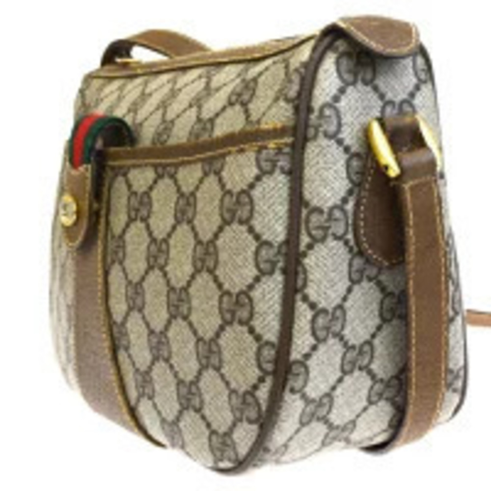 Gucci Brown Interlocking Bag Red Leather Sherry GG Green Shoulder Red Green